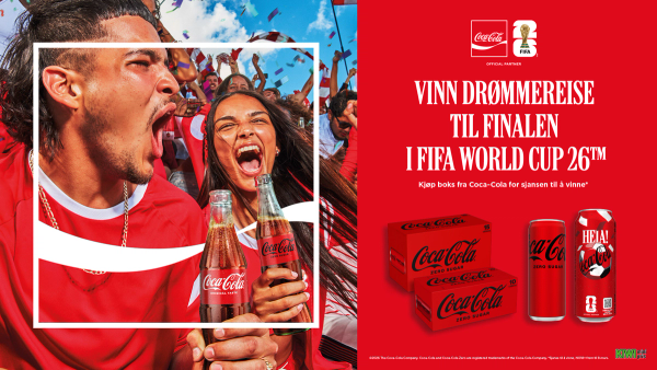 Toppbanner coca cola vinn drømmereise til finalen i fifa world cup 2026.