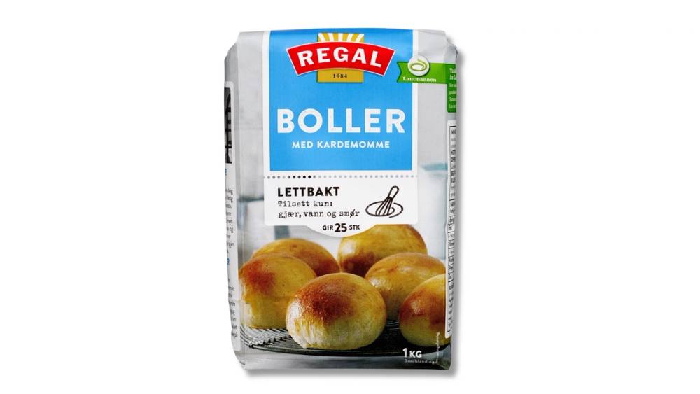 Produktbilde av Regal lettbakte boller på hvit bakgrunn.