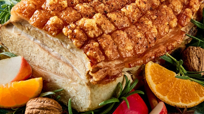 Rutet ribbe med sprø svor.