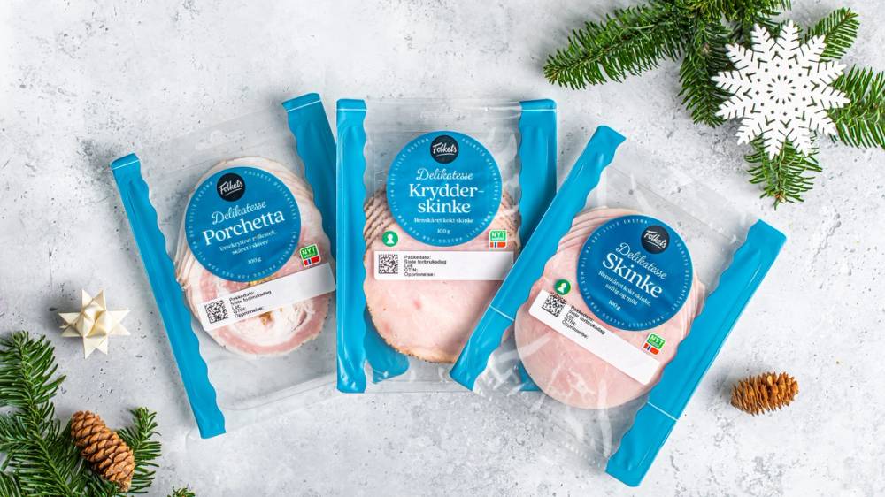 Produktbilder av pålegg fra Folkets.