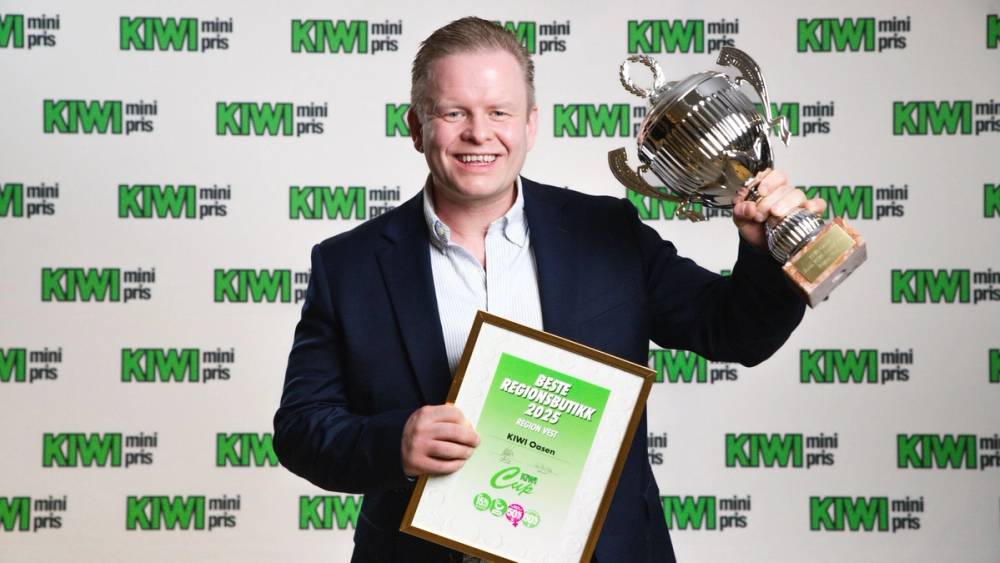KIWI Oasen og butikksjef Sindre Otterstad kan juble – de er best i Vest!