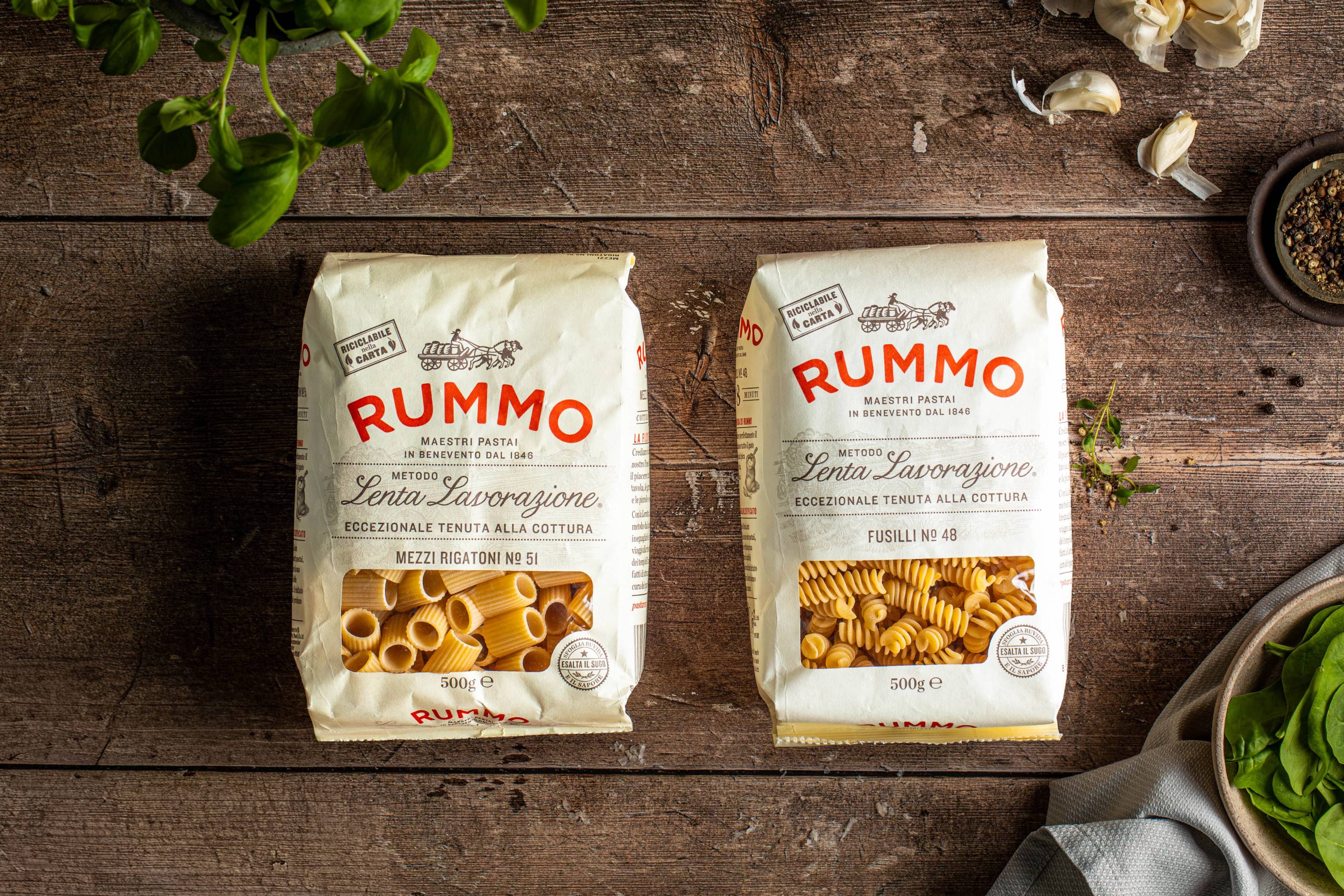 Rummo Rigatoni og Fusilli