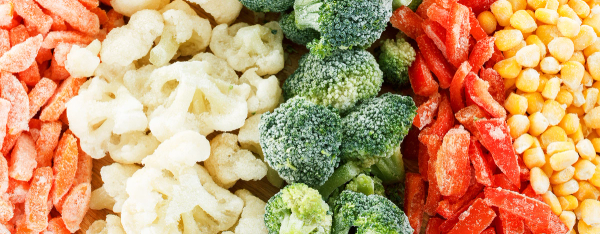 Fryste grønnsaker for å redusere matsvinn.