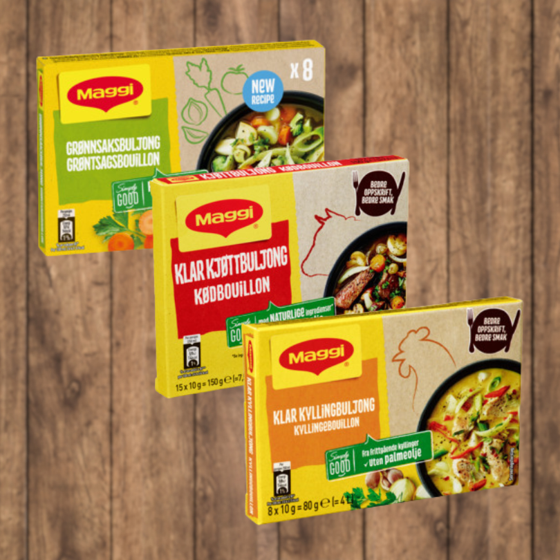 Produktbilder av Maggi buljong.