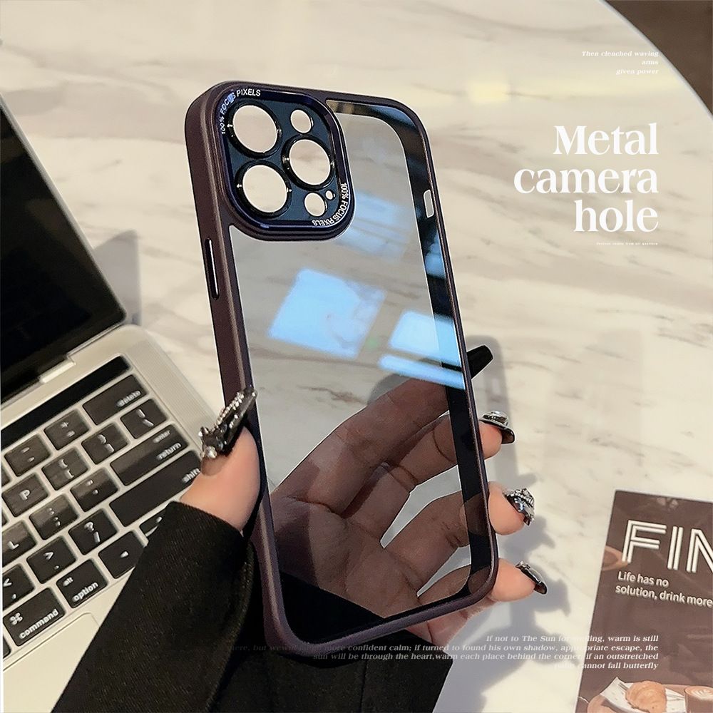 High Quality Metal Lens, Simple and Shockproof iPhone Case