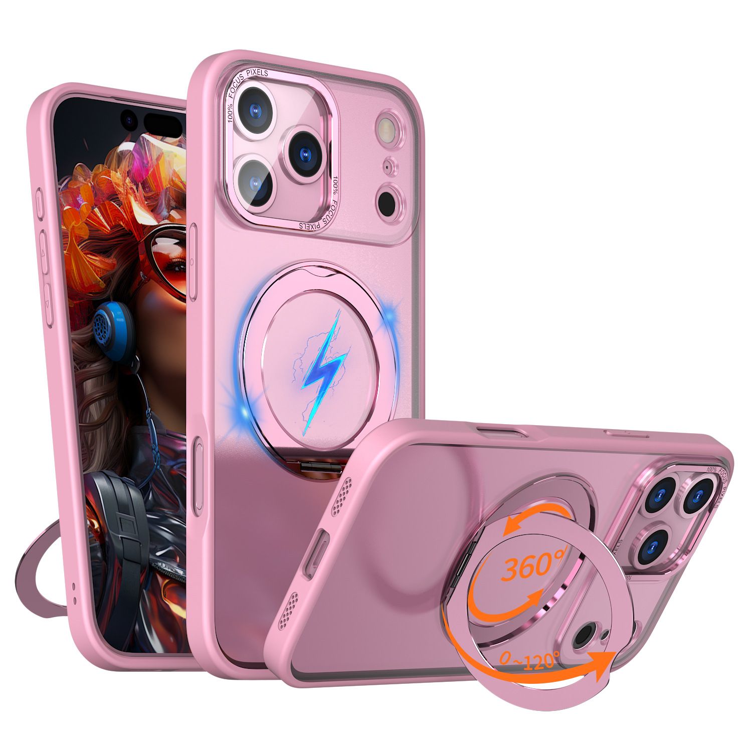 360 Rotating Magnetic Mount iPhone Case