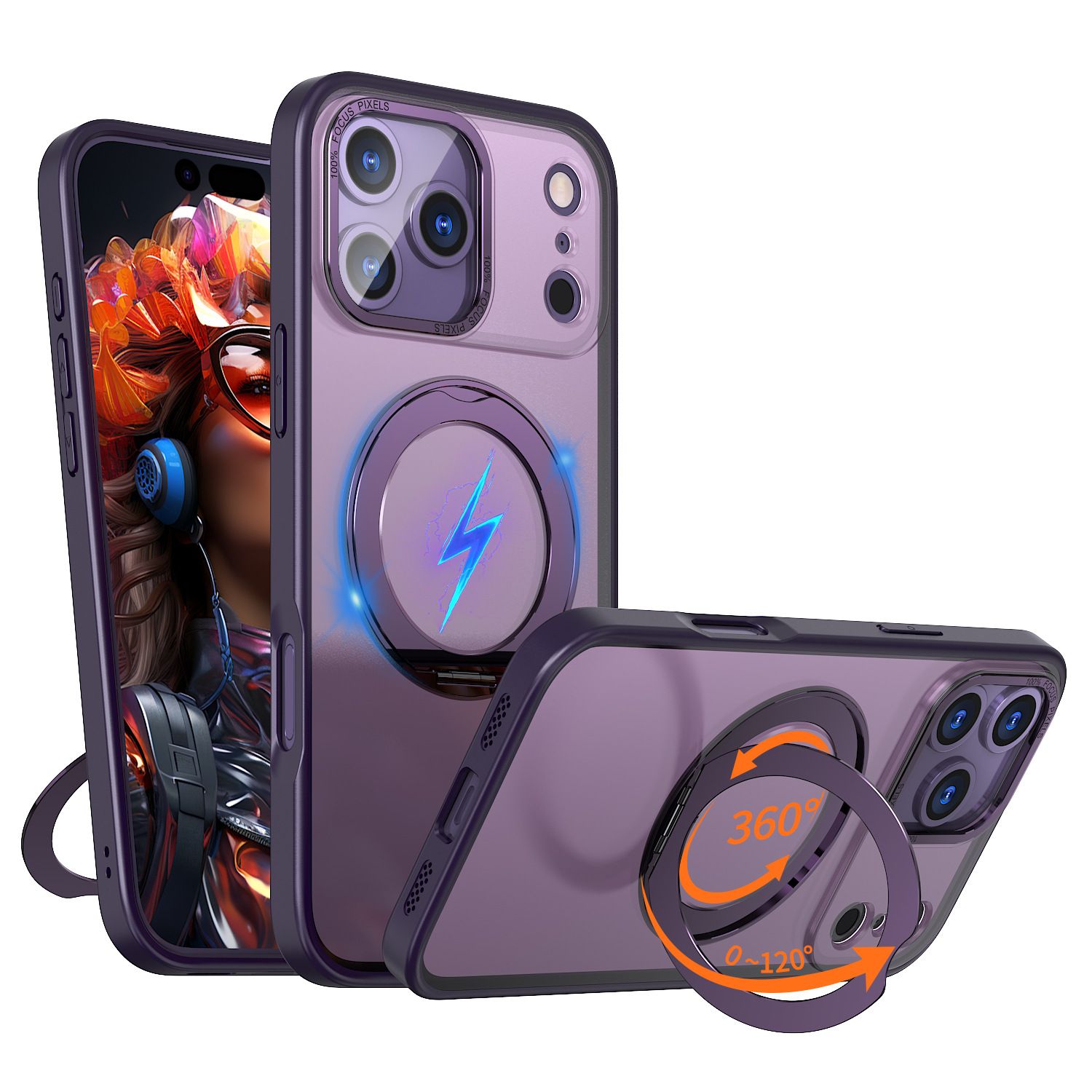 360 Rotating Magnetic Mount iPhone Case