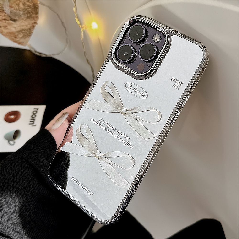 Electroplated Mirror Bowknot Apple Phone Case