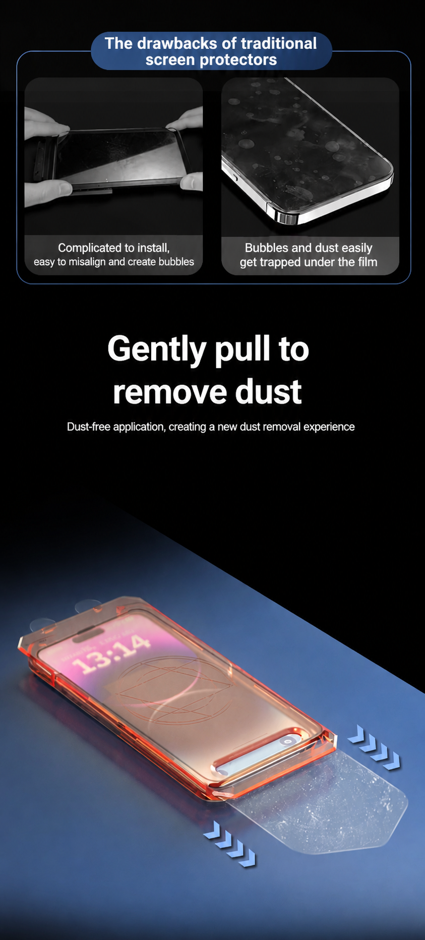 Tempered Glass Screen Protector for Apple iPhone – Full-Screen Coverage, Anti-Fingerprint