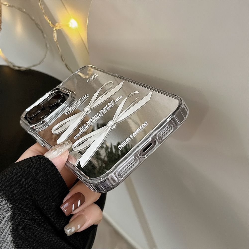Electroplated Mirror Bowknot Apple Phone Case