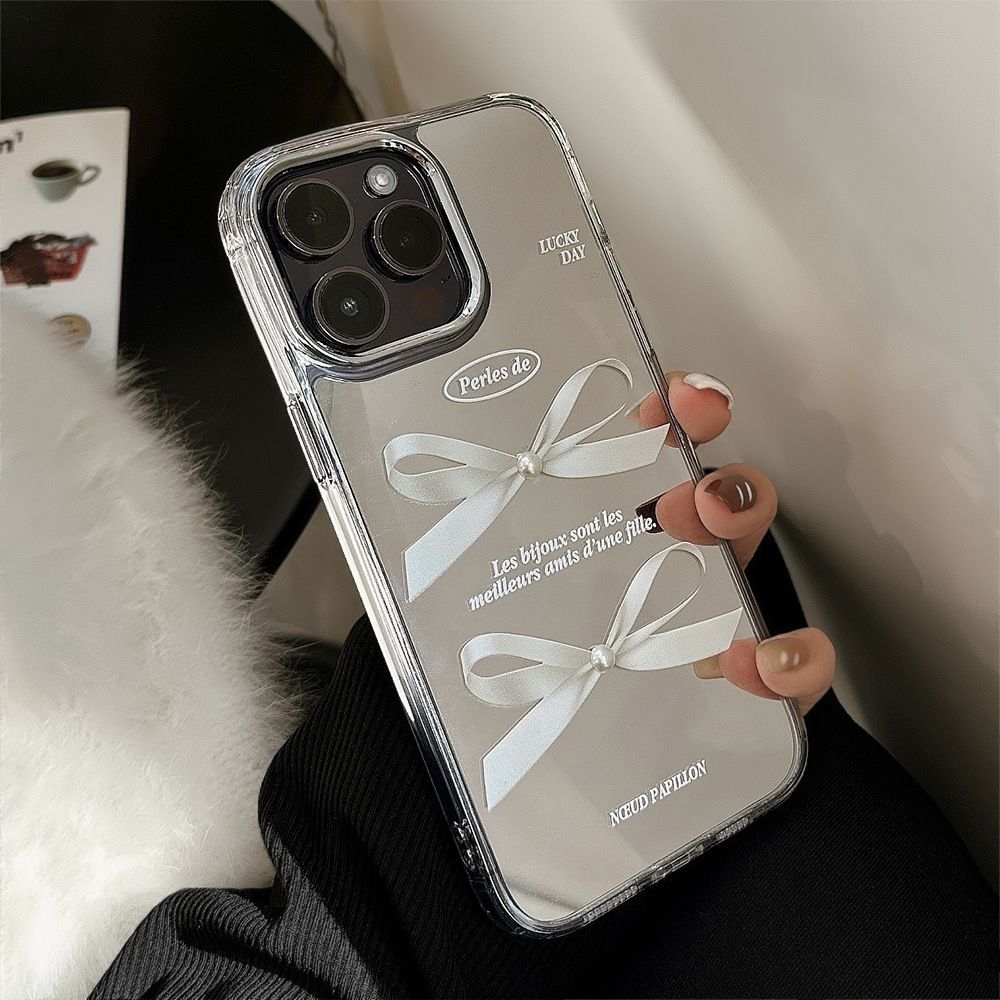 Electroplated Mirror Bowknot Apple Phone Case