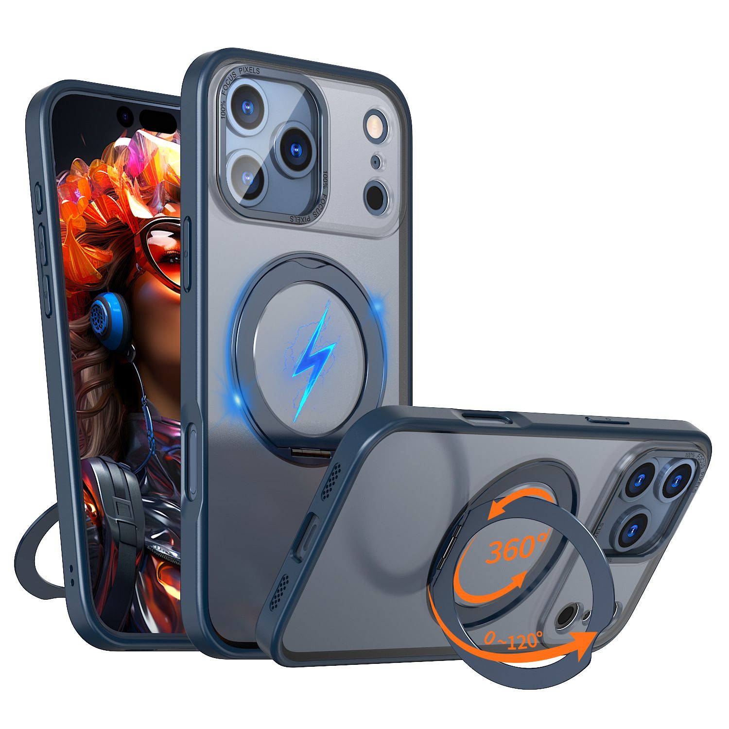 360 Rotating Magnetic Mount iPhone Case