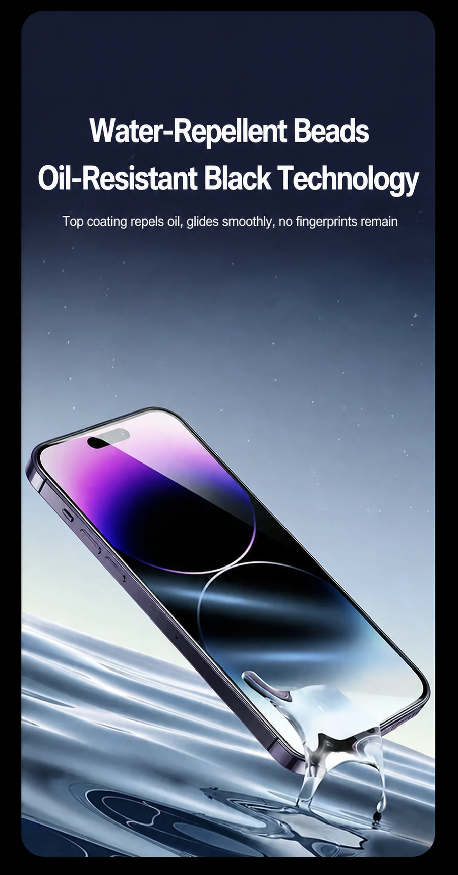 Tempered Glass Screen Protector for Apple iPhone – Full-Screen Coverage, Anti-Fingerprint