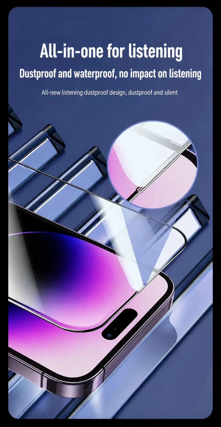 Tempered Glass Screen Protector for Apple iPhone – Full-Screen Coverage, Anti-Fingerprint