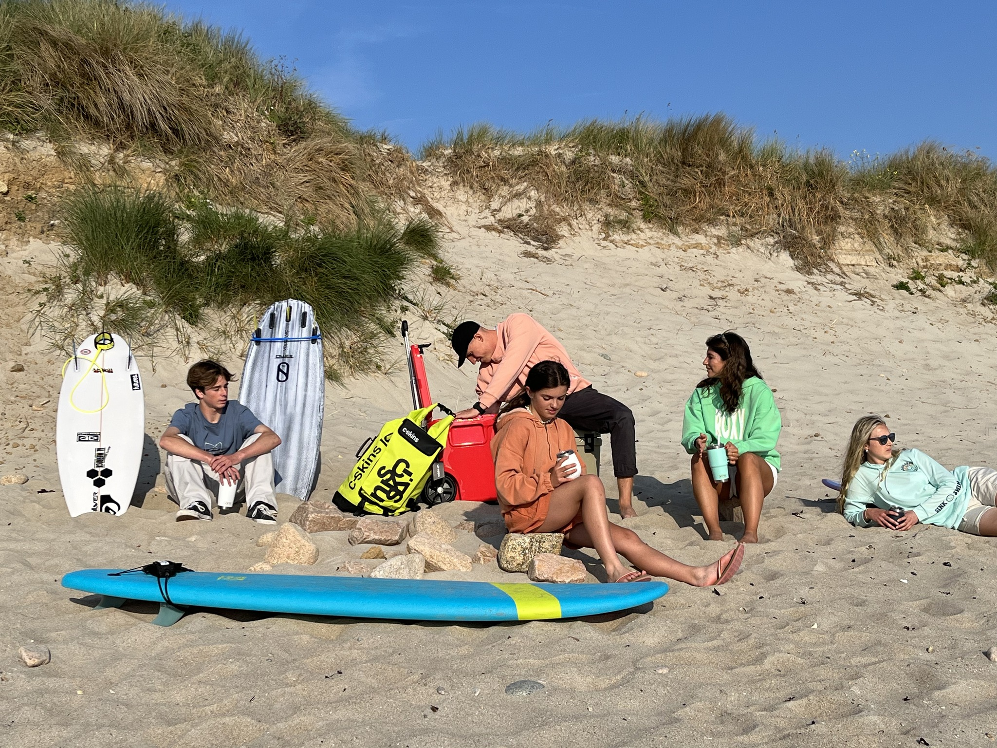 Our team on the beach