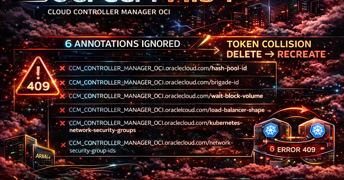 OCI CCM v1.34: annotations que não existem e Token Collision 409