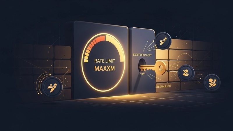 Ilustração de um firewall com medidor de rate limit no máximo bloqueando usuários legítimos