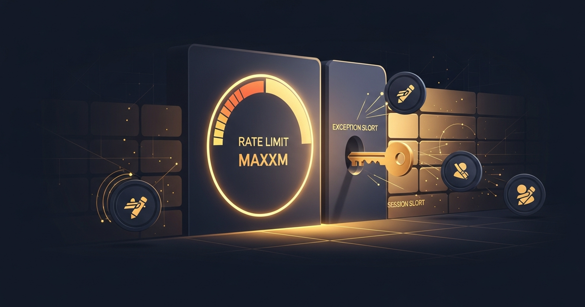 Ilustração de um firewall com medidor de rate limit no máximo bloqueando usuários legítimos