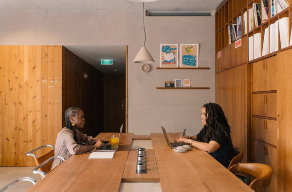 office laptop working