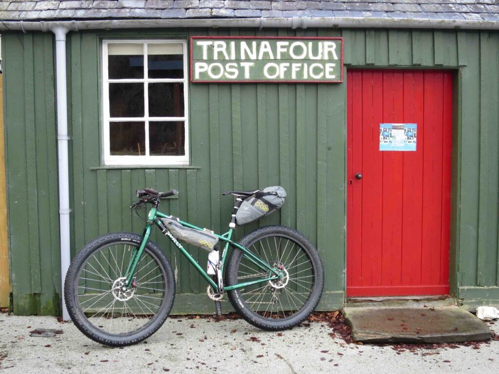 The wooden post office building relocated from Trinafour, part of the Atholl Country Life Museum