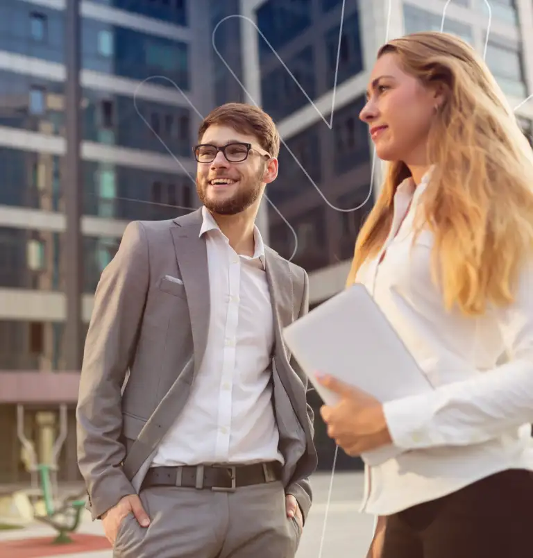 Co-workers in the city