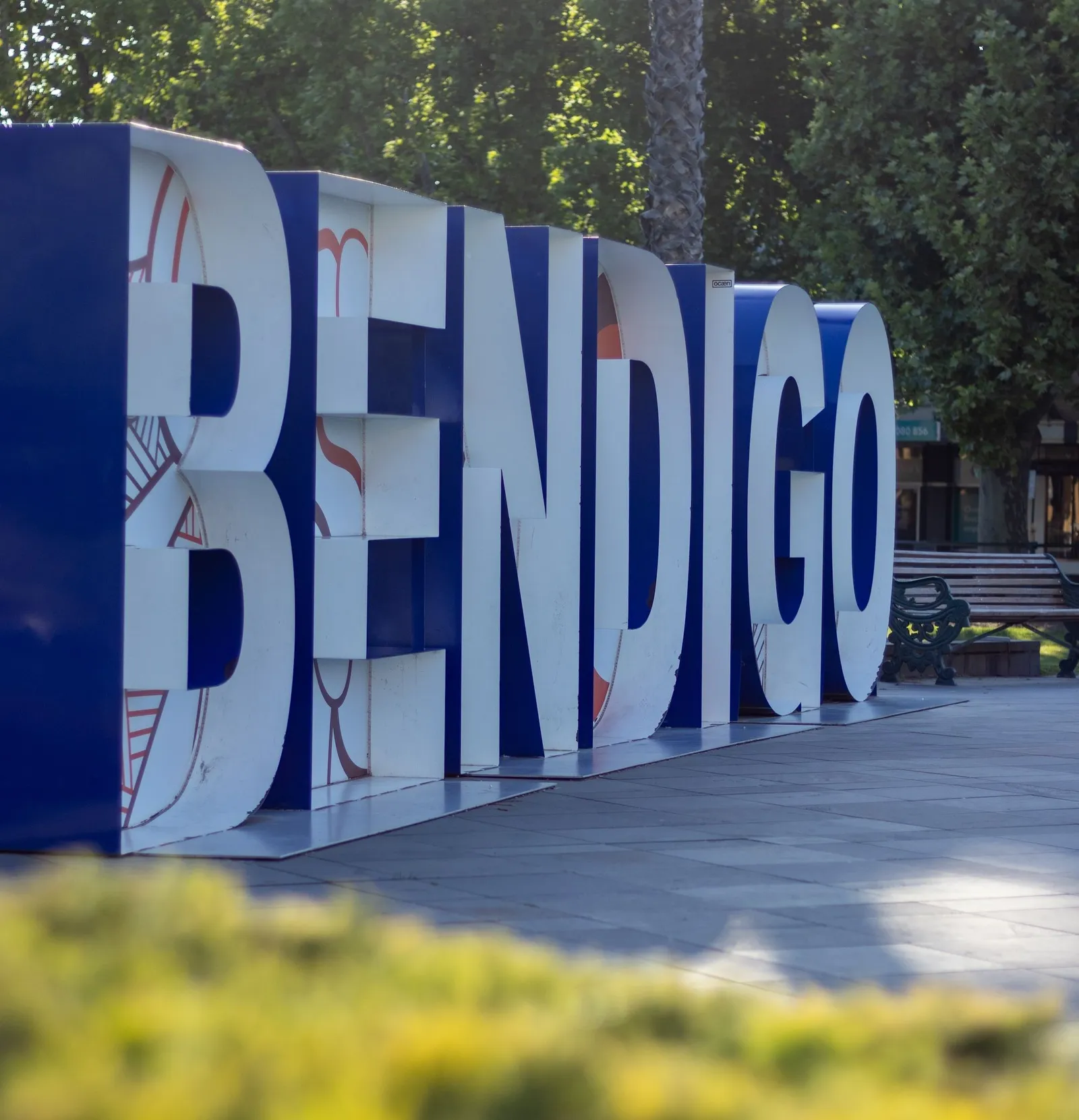 Bendigo Town Sign in Victoria