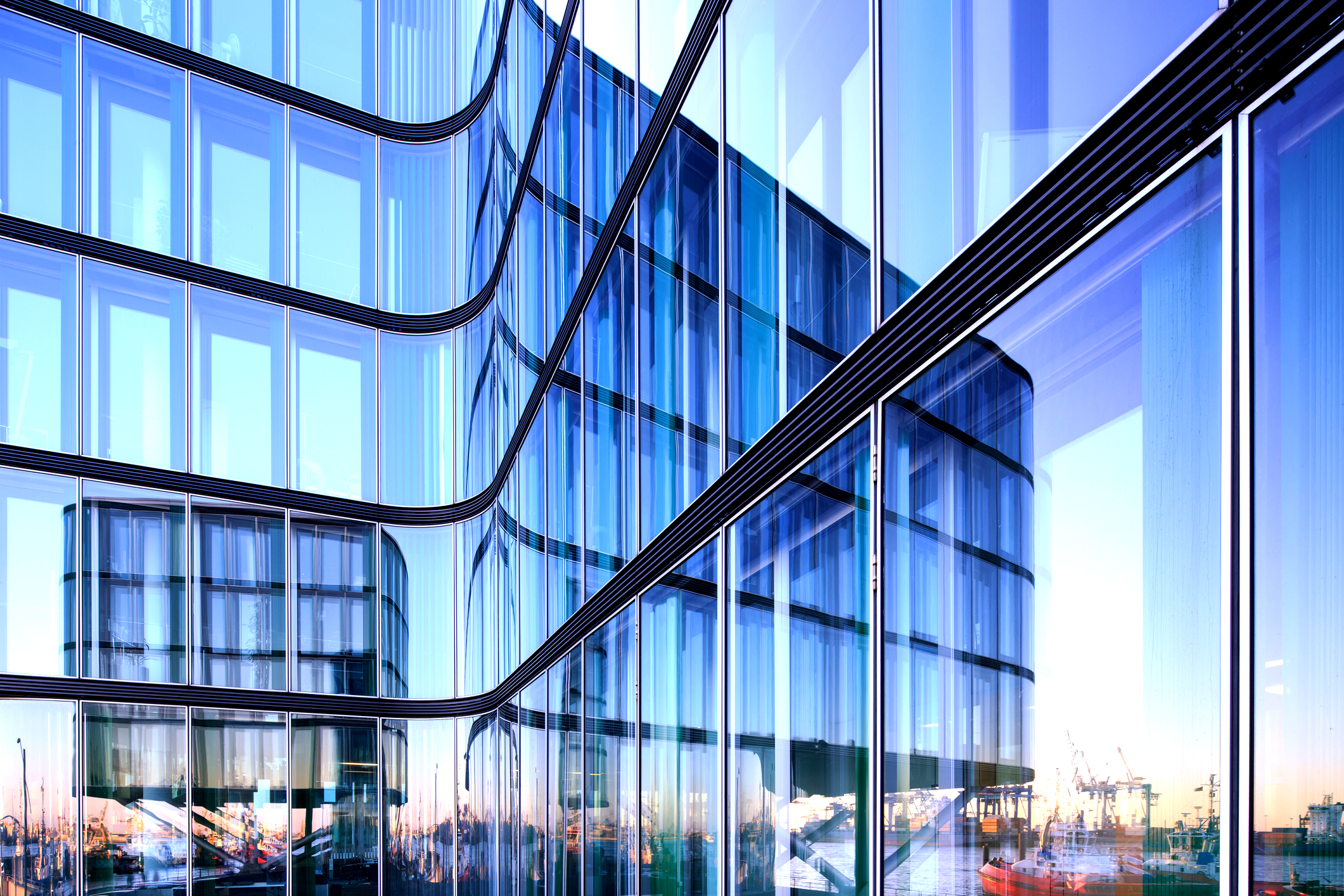 Modern building reflecting complex industry