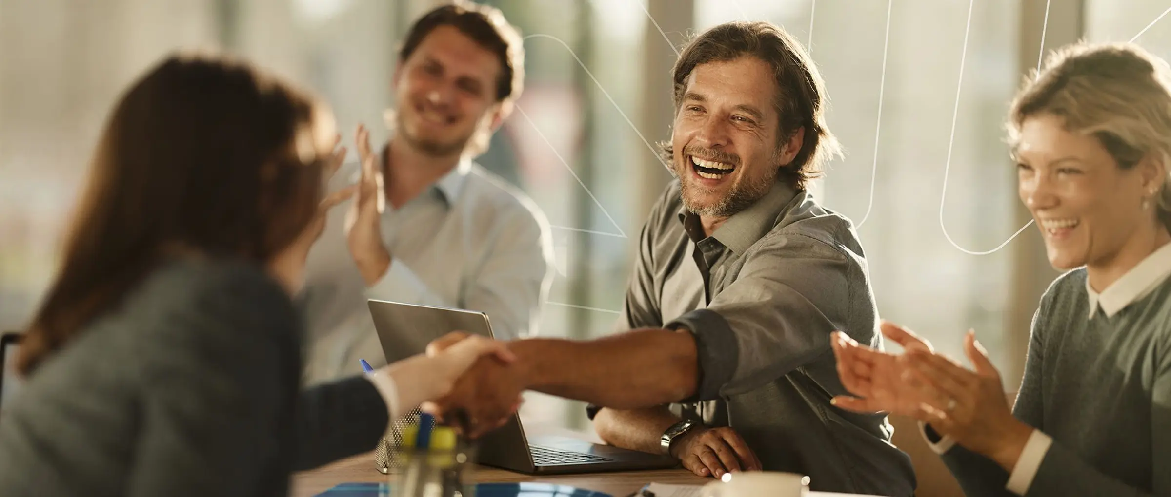 Co-workers in the city