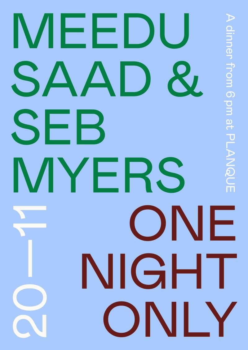 Meedu Saad & Seb Myers "One Night Only"