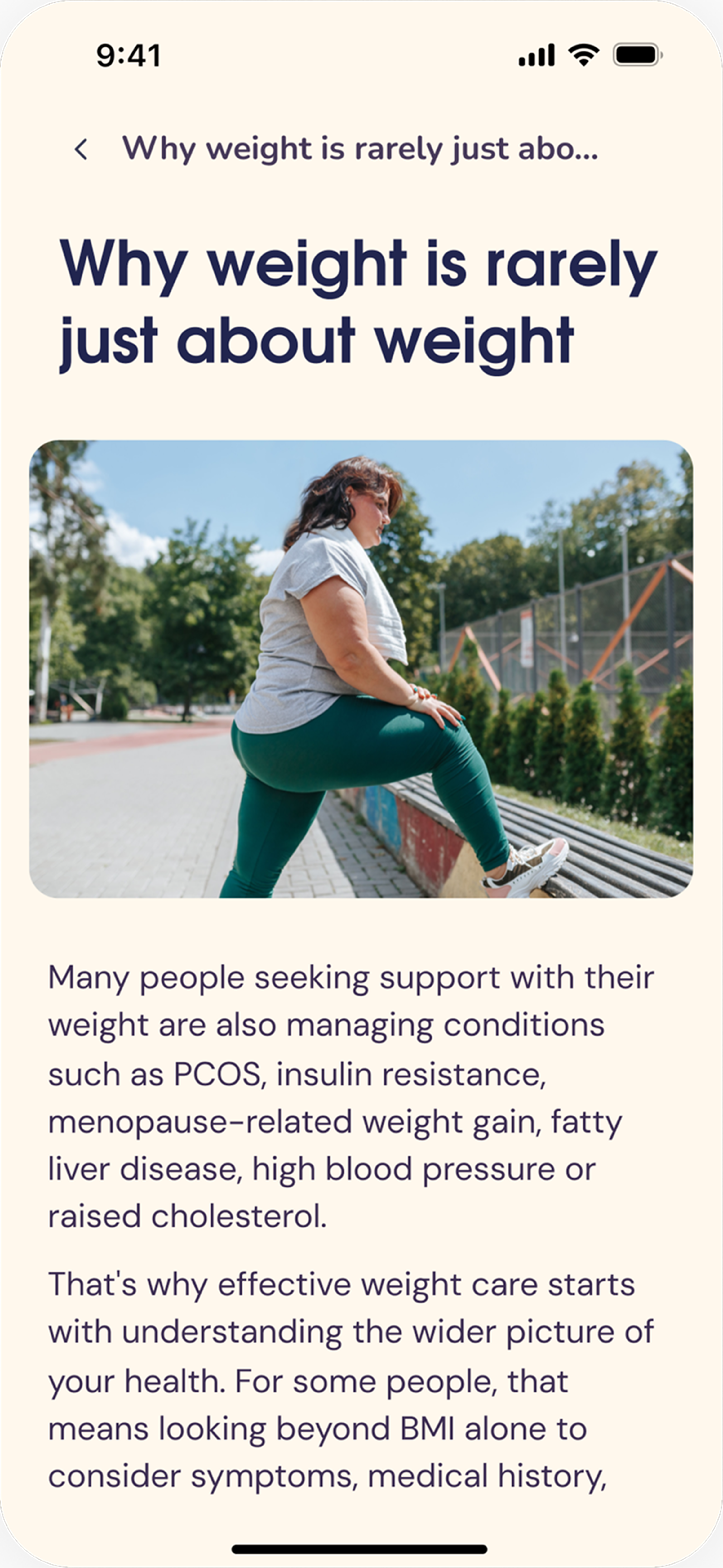 Weight is rarely just about weight