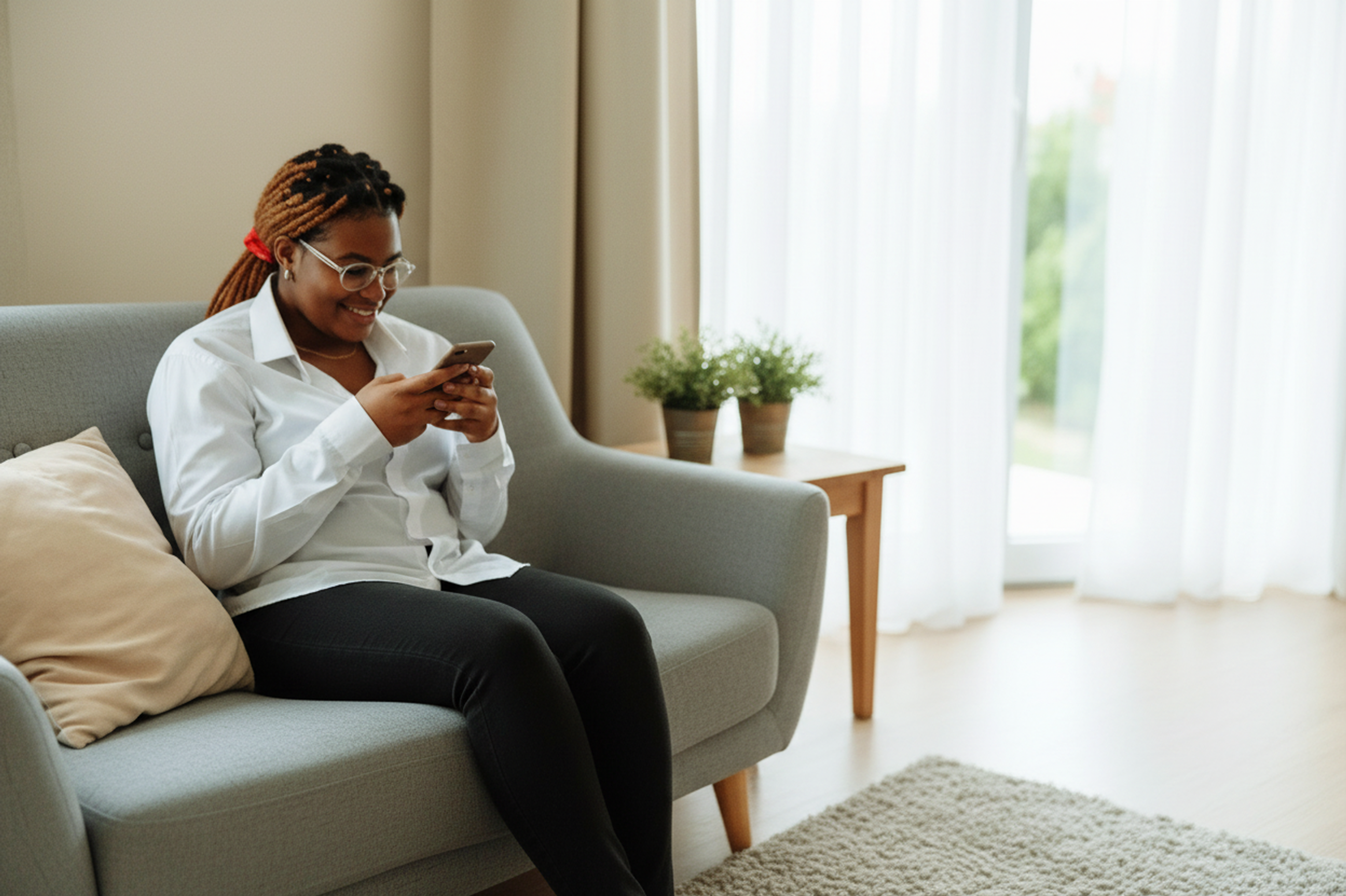 Patient scrolling through Genwell app