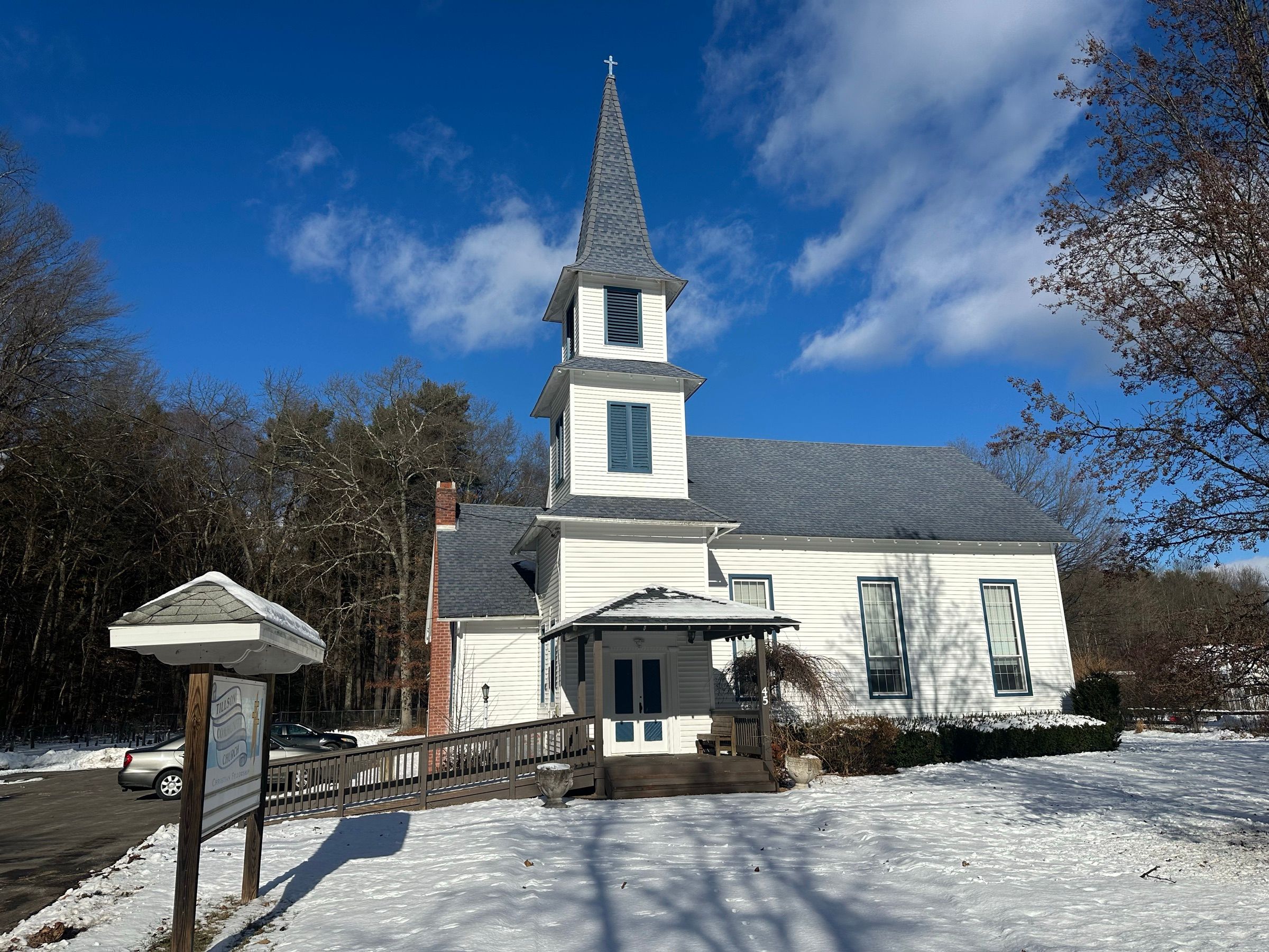 Mountain View Church in winter