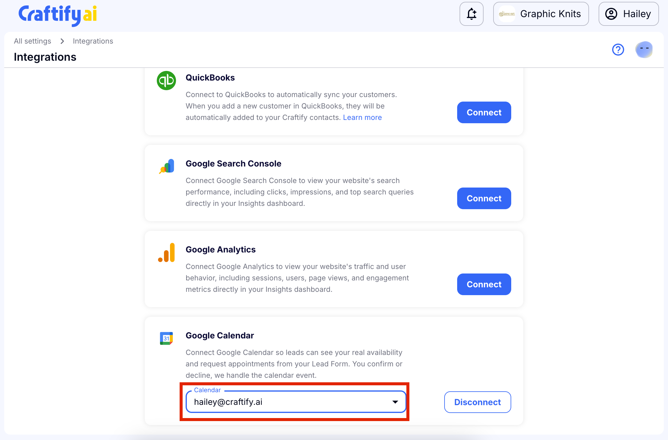 Google Calendar Integration Tutorial – All done! Your integration is set up in Craftify AI!