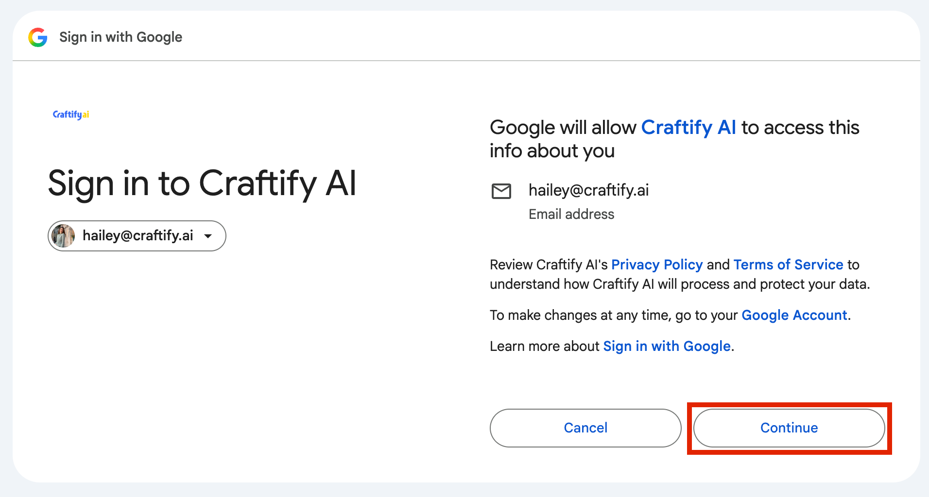 Google Calendar Integration Tutorial – Accept the Terms from Google to set up the Integration by choosing 'Continue' and then
