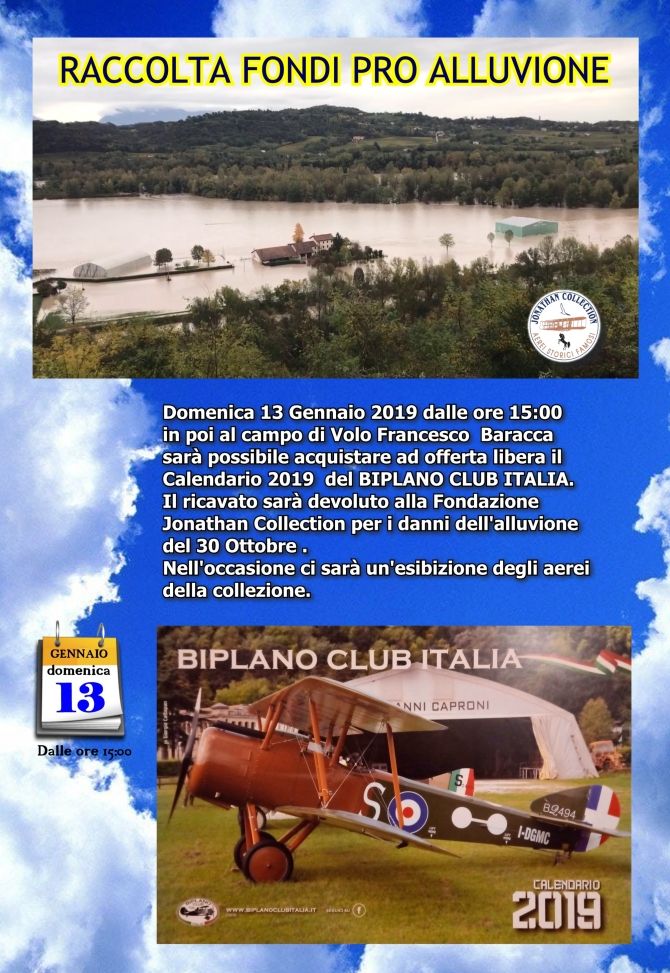 Fondazione Jonathan Collection - Aerei Storici Famosi  - RACCOLTA FONDI PRO ALLUVIONE