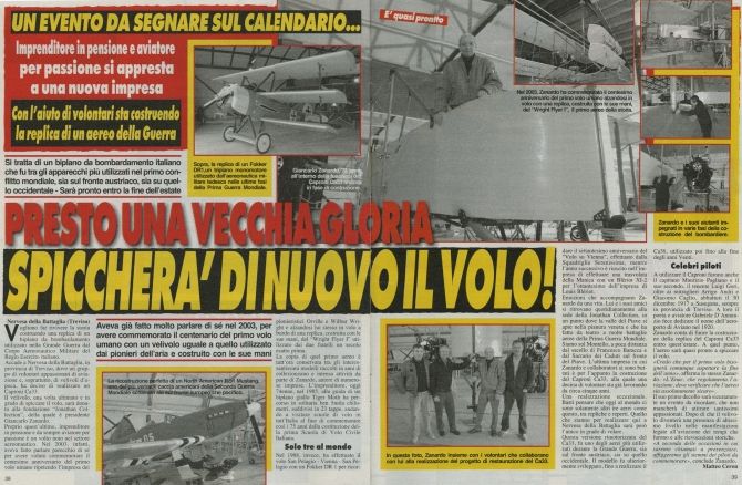 Fondazione Jonathan Collection - Aerei Storici Famosi  - PRESTO UNA VECCHIA GLORIA SPICCHERA' DI NUOVO IL VOLO