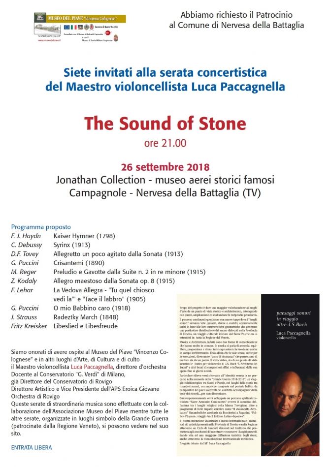 Fondazione Jonathan Collection - Aerei Storici Famosi  - The Sound of stone - Serata consertistica