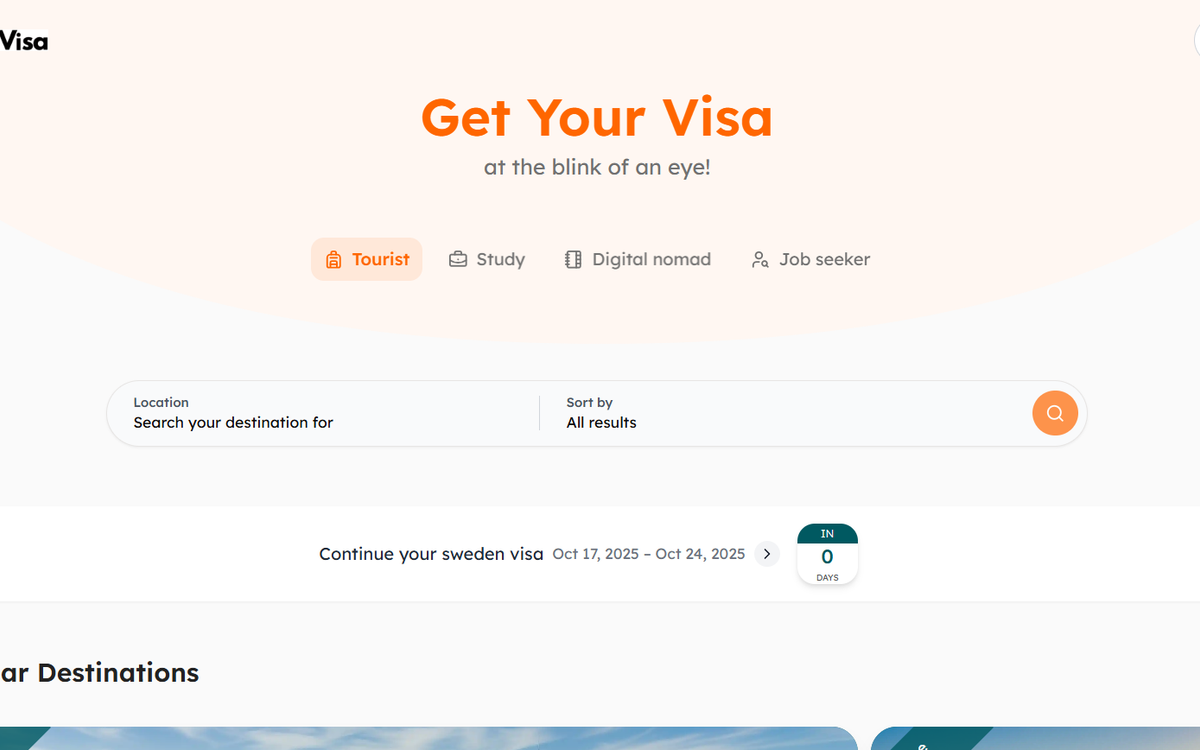 Preview of A scalable visa consultancy platform simplifying global visa discovery, evaluation, and application processes.