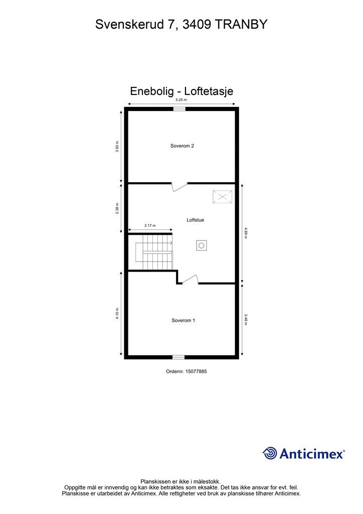 Plantegning - Loftetasje