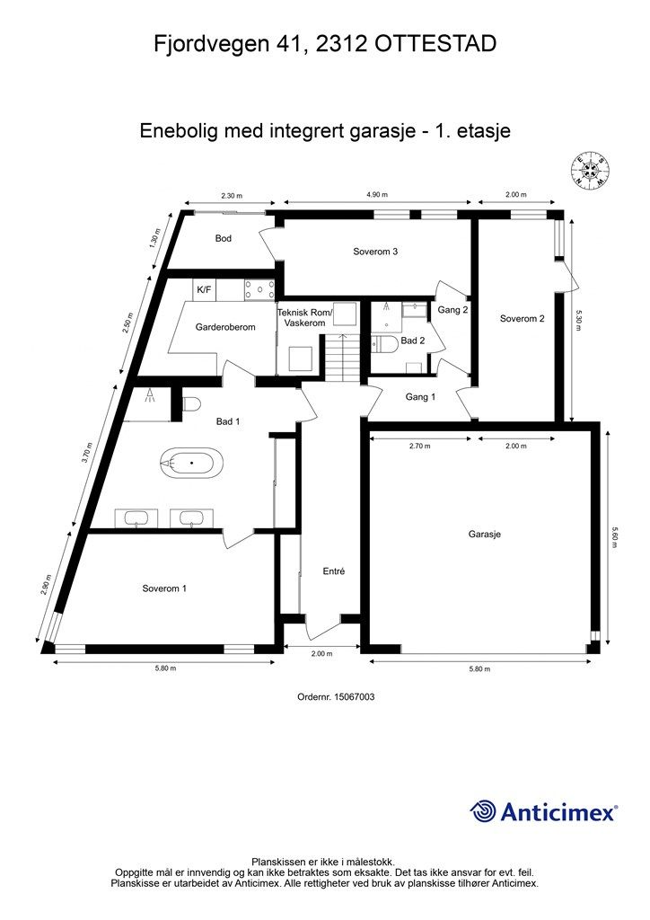 Plantegning 1. etasje. 