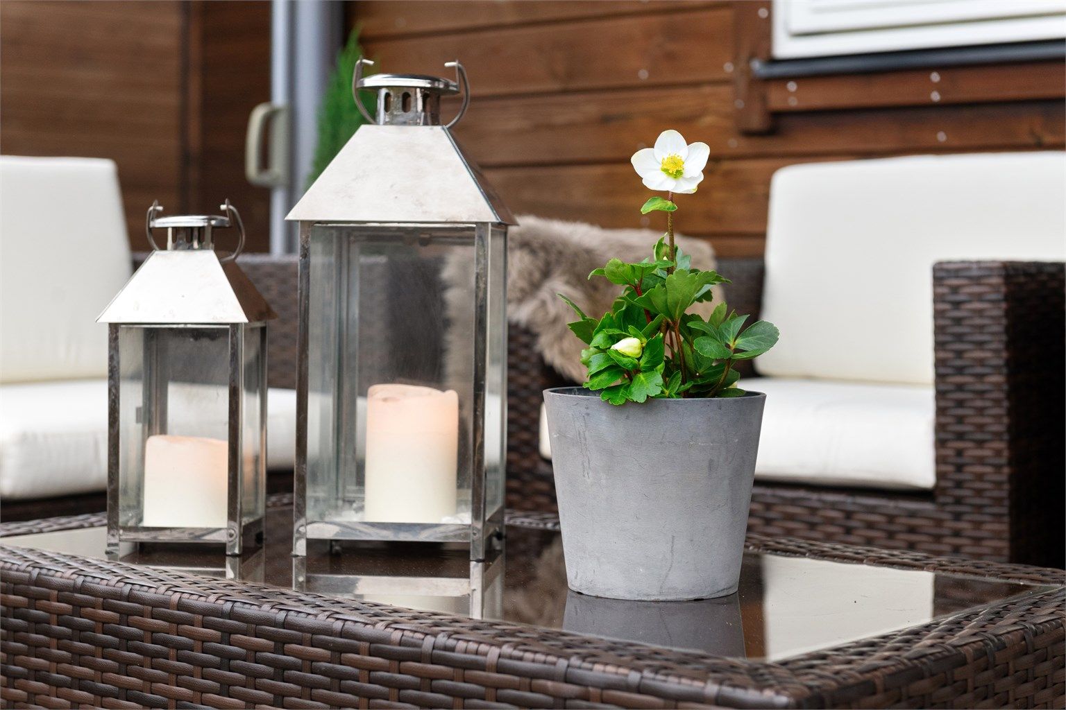 Detaljefoto fra terrassen