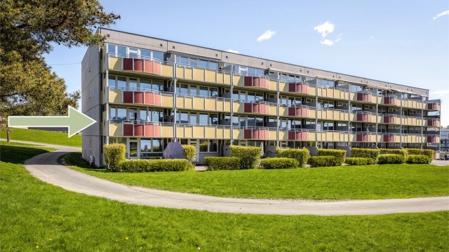 Leiligheten ligger sentralt på Lierstranda i et rolig og barnevennlig område uten gjennomgangstrafikk.
Foto: Stine Prøitz Jørgensen.