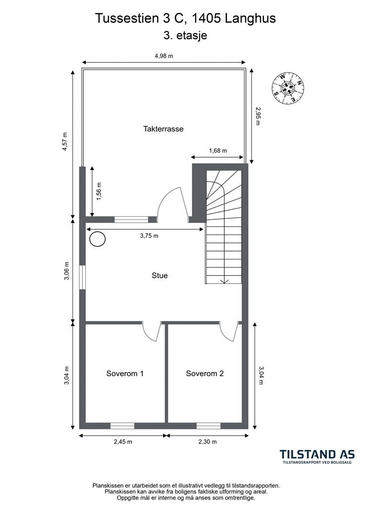 Tussestien 3 C, 1405 Langhus - 2D - 3. etasje 