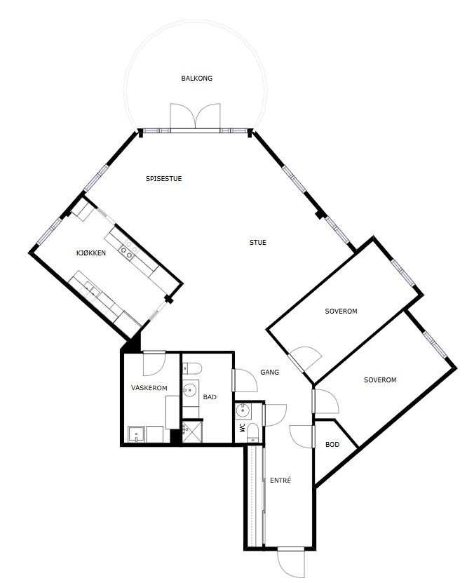Leiligheten disponerer også bod i garasjeanlegget.