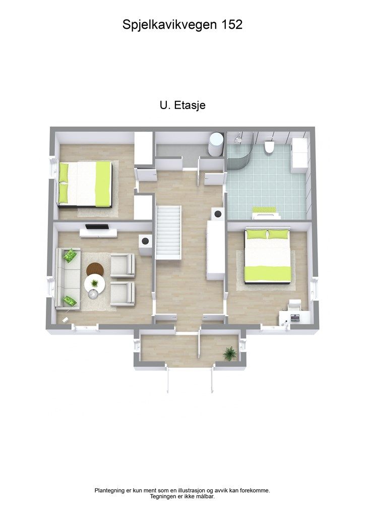 3 D plantegning underetasje