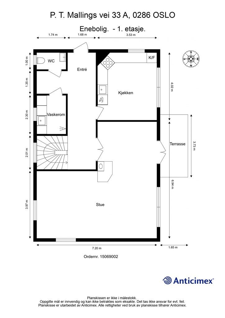 Plantegning- 1. etasje.