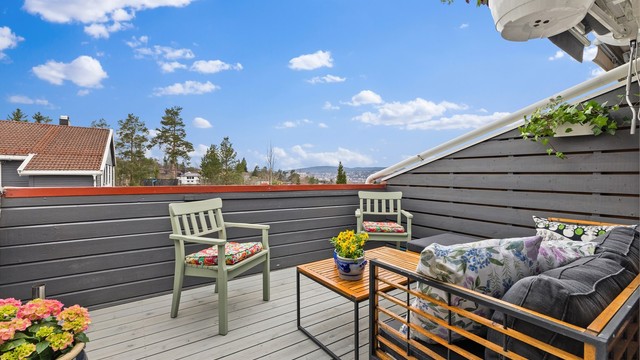 Den usjenerte beliggenheten gir en privat og tilbaketrukket uteplass.