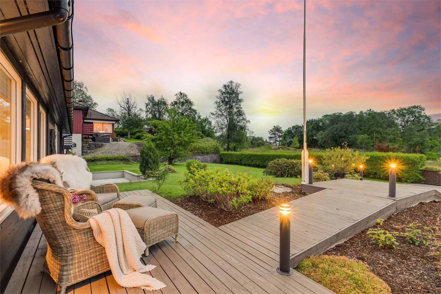 Stor gressplen som er perfekt for barnefamilien.