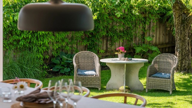 En nydelig overgang mellom innerom og uterom på sommerstid!