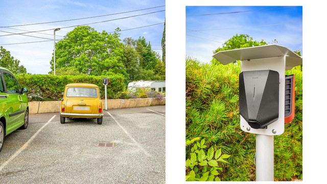 Leiligheten disponerer en fast utendørs parkeringsplass med elbil-lader.